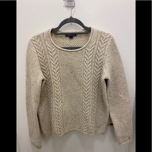 Vintage Style Flecked Cable knit Sweater M